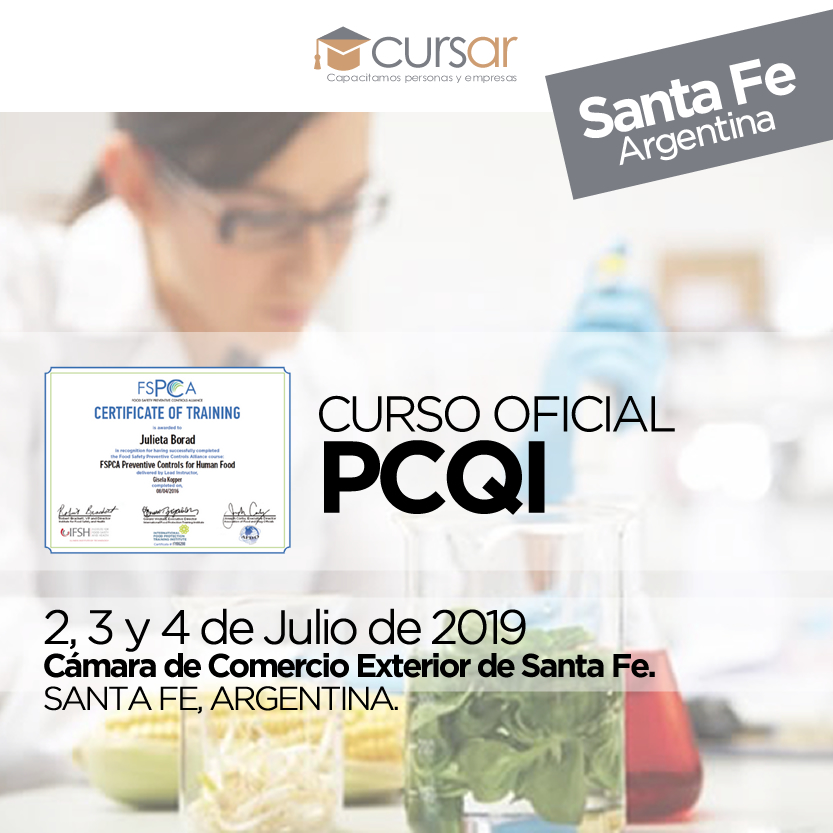 PCQI HUMAN FOOD OFFICIAL TRAINING – Certificado emitido pela FSPCA